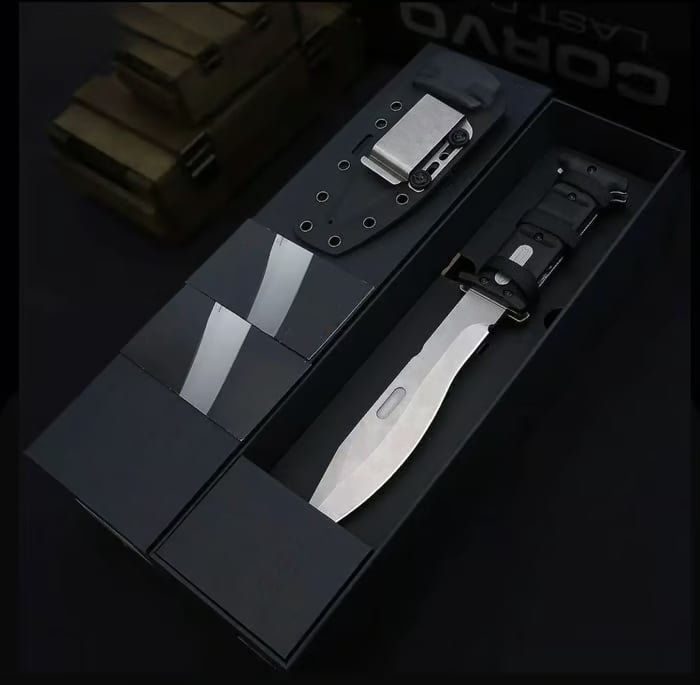 D2 Button Lock Folding Knife