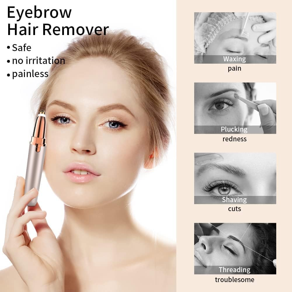 2 in 1 facial & eyebrow hair trimmer for Women,Portable Rechargeable Shaver 🪞