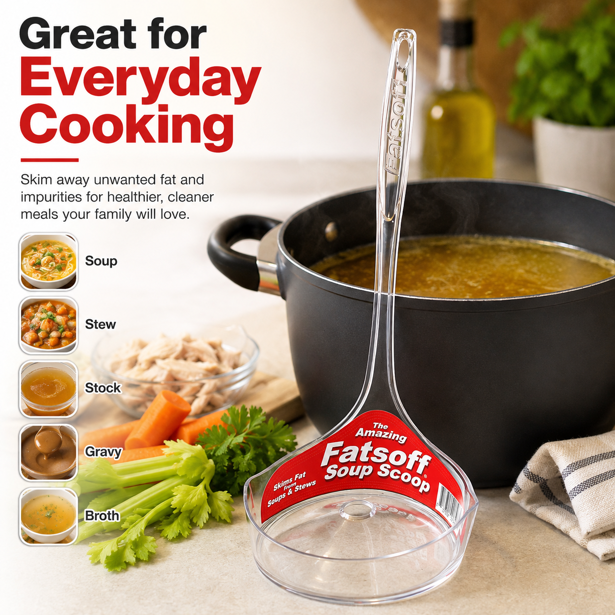 Oil Separating Spoon-Fat Skimmer