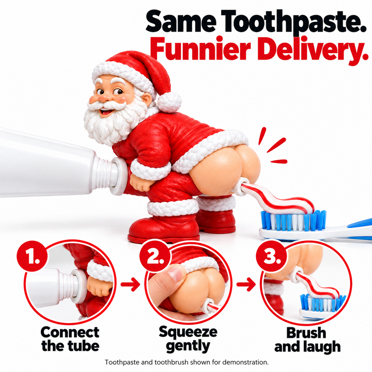 🎅 The Cheeky Santa Toothpaste Dispenser™ – The Christmas Gag Gift Everyone Will Talk About 😂🎄