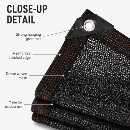 ☀️10x13 FT UV Resistant Sun Shade Net with Grommets, 70-90% Sun Block Breathable Mesh Canopy for Patio, Garden & Privacy Shade-TI