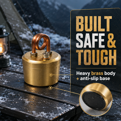 Ultra-Portable Brass & Copper Vaporizing Alcohol Stove for Camping