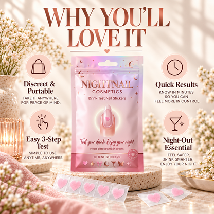 Night Nail Drink Testing Sticker