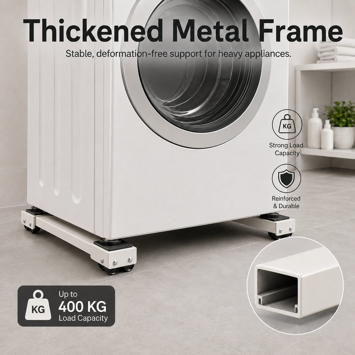 🔥LAST DAY SALE 50% OFF-🔧Adjustable Movable Appliance Roller Base(2 Pack Set)