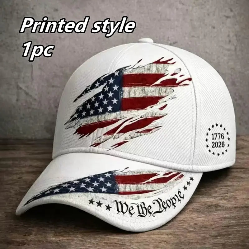2pcs 250th Anniversary Print Baseball Cap