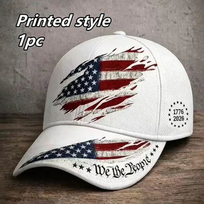 2pcs 250th Anniversary Print Baseball Cap