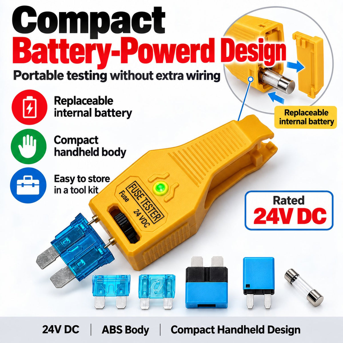 🚗⚡ Automotive Fuse Tester — Quickly Check Fuses & Find Electrical Problems with Ease!