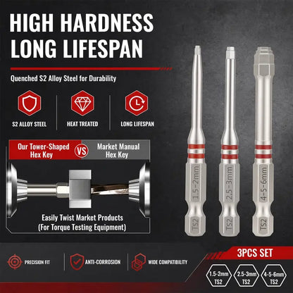 6-Piece High-Strength Magnetic Drill Bits (65mm/100mm)