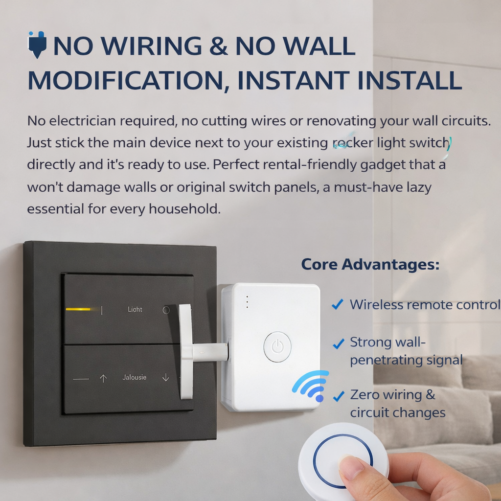 Remote Light Switch Pusher | No Wiring Lazy Light Controller