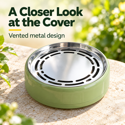 Mosquito coil holder with lid
