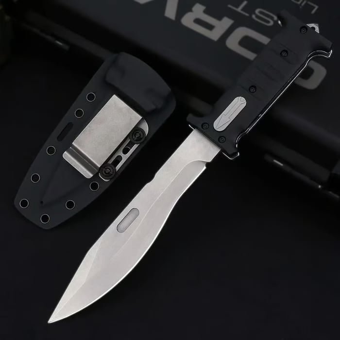 D2 Button Lock Folding Knife