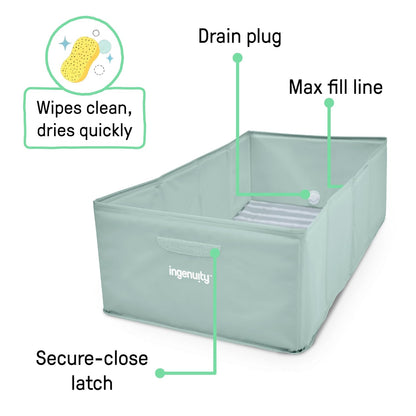 Foldable Portable Toddler Bath Tub, Indoor & Outdoor Travel Baby Bathtub 🛁👶