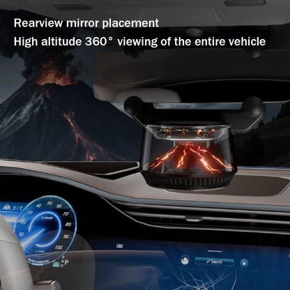 Solar Car Air Freshener with Negative Ion Purifier - Dual Color Volcano & Glacier LED Mood Lighting