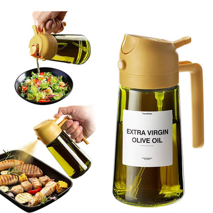 🎁HOT SALE💕2 in 1 Glass Oil Sprayer & Dispenser🔥