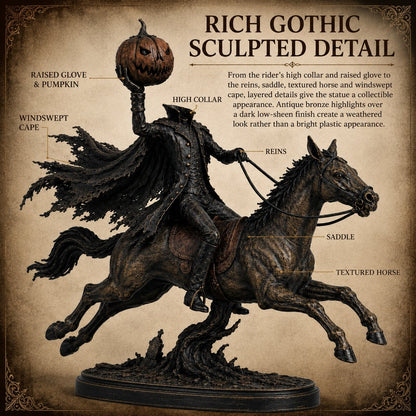 ⏰Limited Stock 49% OFF - 🎃🏇Midnight Chase Headless Horseman Statue | Awaken the Legend of the Hollow(✨Same as the video)