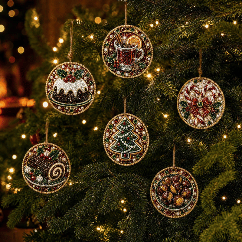 🔥Only $19.99 Last Day Promotion!🎄Christmas DIY Diamond Painting Ornaments Kit (6 PCS)🎅