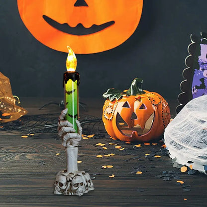 🕯️💀 Halloween Skeleton Hand Candle Holder – Spooky Glow for Every Haunted Home! 🎃👻