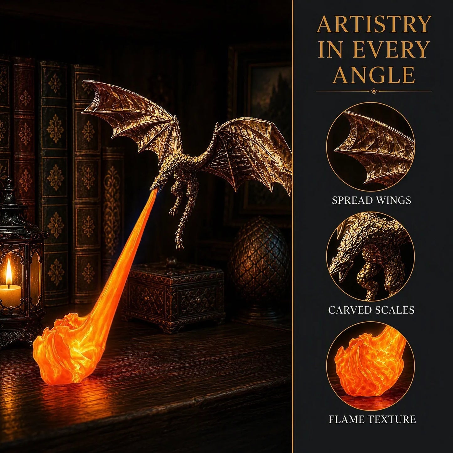 🔥LAST DAY 60% OFF🎁Flying Dragon Bookshelf Light 2026