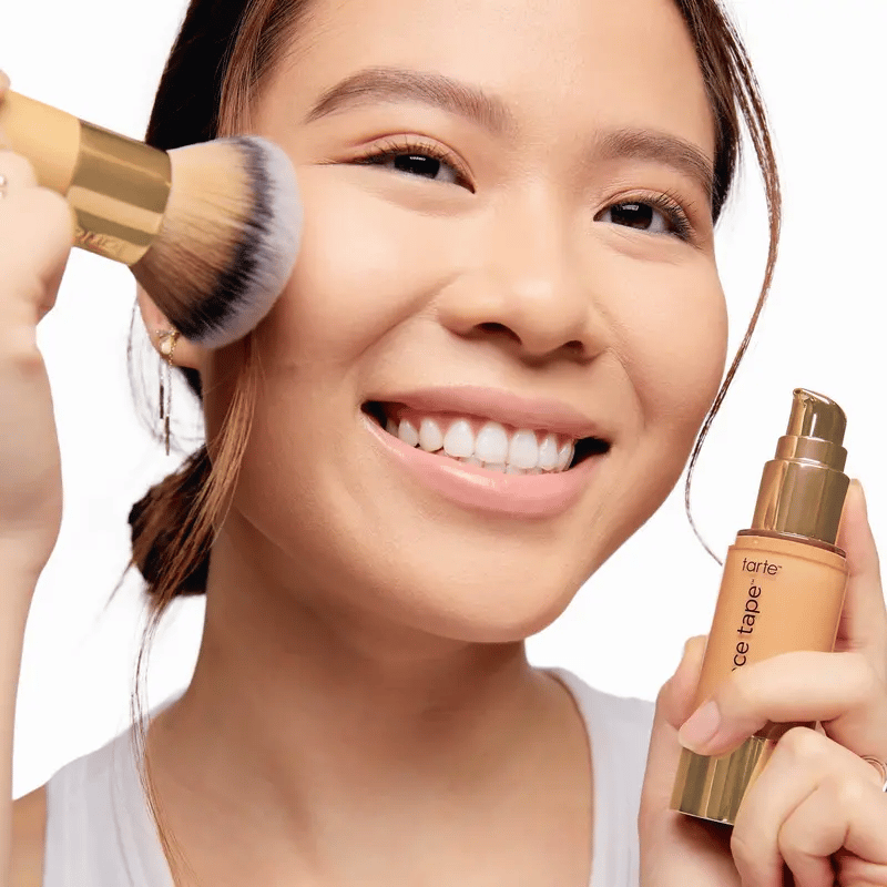 🔥Last Day Discount 49% Off --The Tarte BufferTM Brush - Fluffy, Dome Foundation Brush🖌️