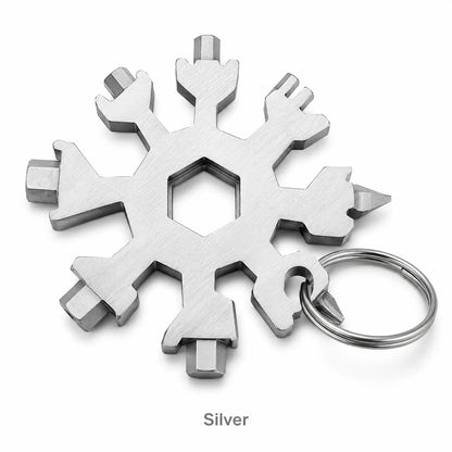 Viral 18‑in‑1 Snowflake Multi‑tool Stainless Steel Portable Wrench ❄️