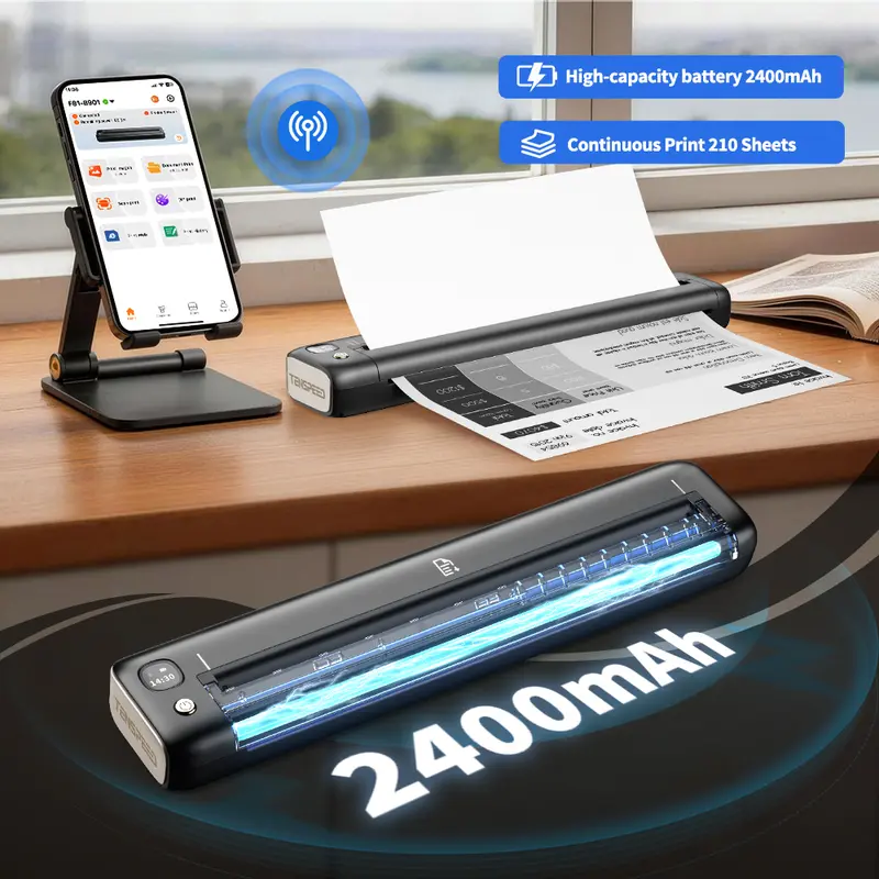 Portable Instant Print Wireless Inkless Mobile Label Printer