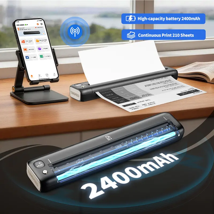Portable Instant Print Wireless Inkless Mobile Label Printer