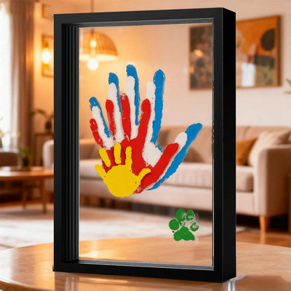 DIY Handprint Keepsake Kit for Family – Clay Imprint Craft Frame for Couple, Parent & Child – Creative Gift