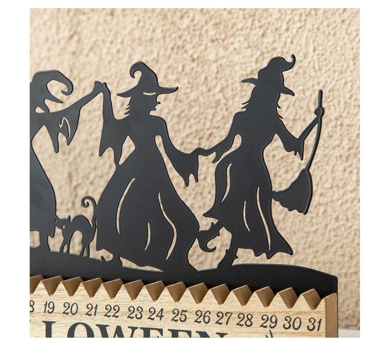 💪Hot Sale! 🔥50% OFF - ✨🎃Glitzhome 18"L Halloween Dancing Witch Countdown Table Sign
