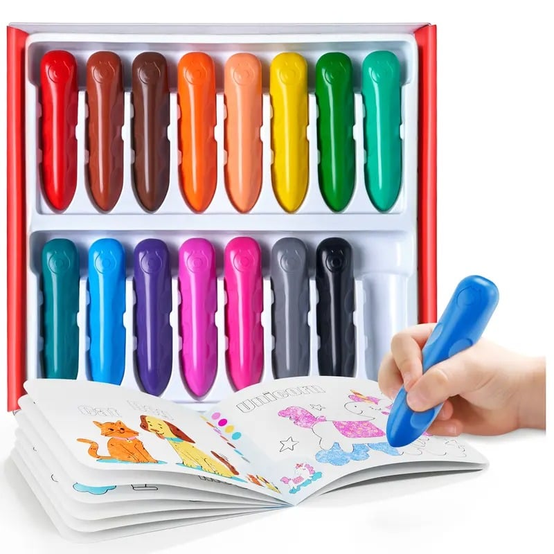 Toddler Friendly Washable Triangle Crayons | Home Art Activity