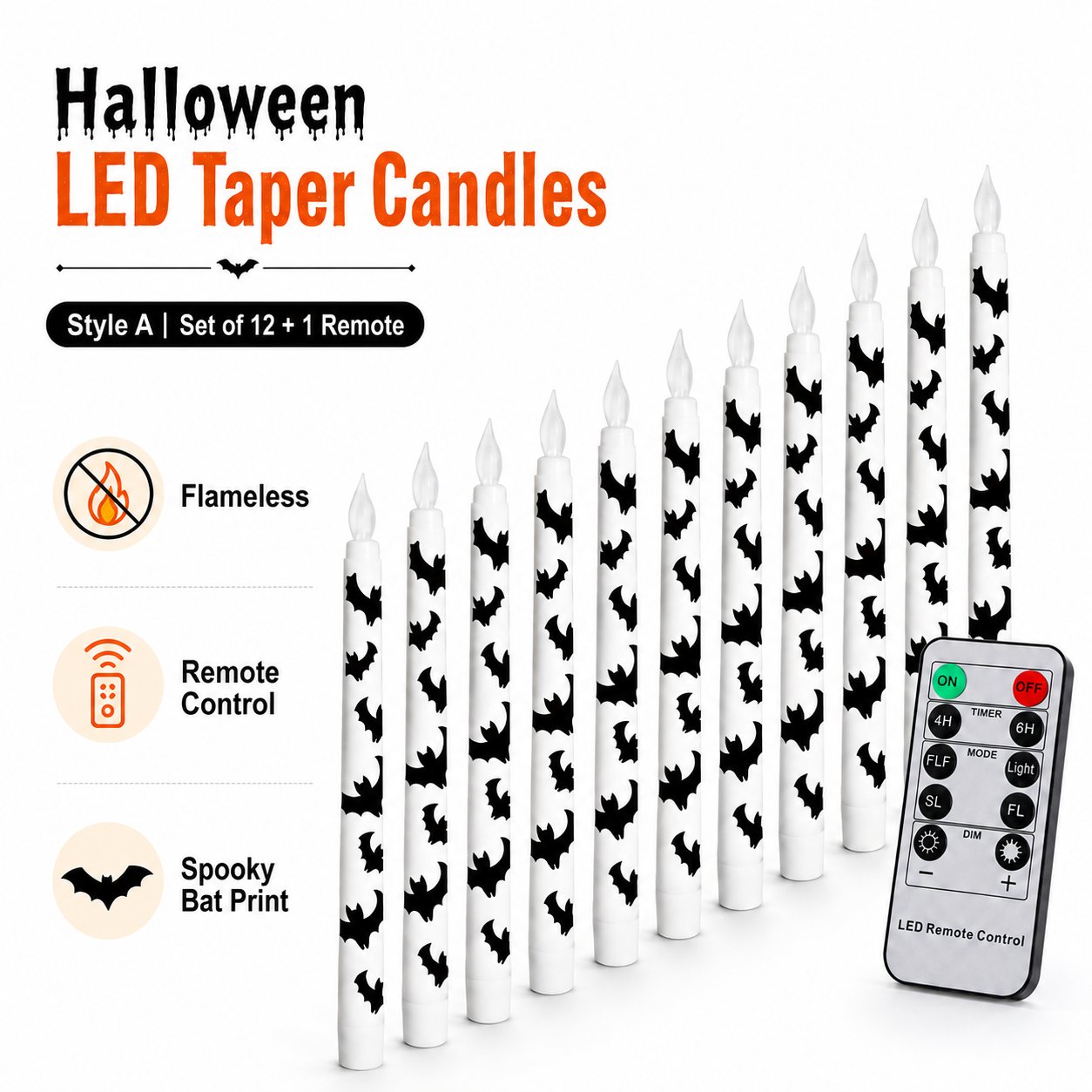 🦇 Spooky Bat Candles That Glow Like Real Flames — Without the Fire 🕯️✨