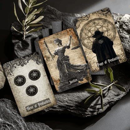 Vintage Gothic Tarot Cards Set - 78 Tarot Cards Deck
