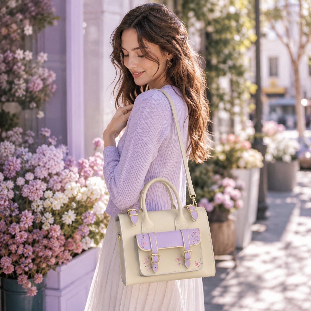 ⚡Hot Sales 49% OFF🔥Floral Romance: The Kimono Top-Handle & Crossbody Bag✨