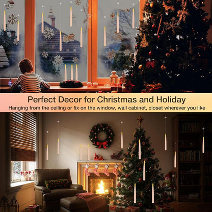✨ Magic Wand Flameless Floating LED Candles – 12-Pack Hanging Lights