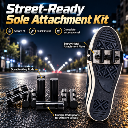 👟 Street-Ready Sole Attachment Kit – Removable Metal Shoe Hardware Set ⚡