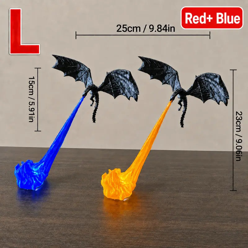 🐉 Fire-Breathing Dragon Figurine Lamp | Gothic Dark Fantasy Desk Decor 🔥