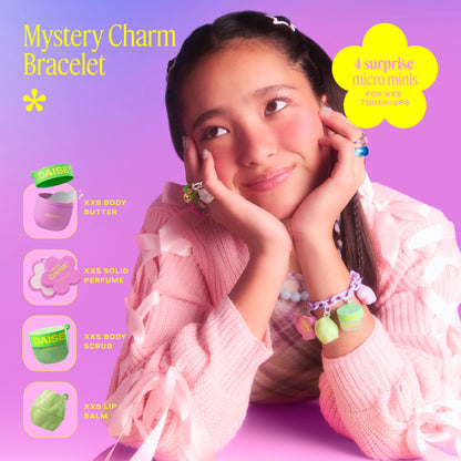💜 Surprise Bracelet with Mini Beauty Products | Clip-On Bag Charm, Y2K Pastel Style