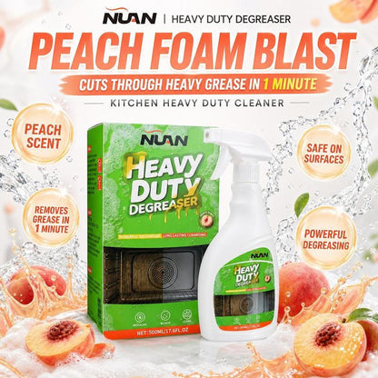 🍑 Peach Foam Blast! 1-Min Heavy Duty Kitchen Degreaser ✨