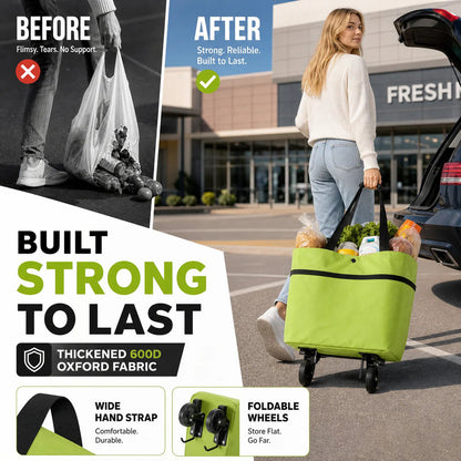 🔥HOT SALE 50% OFF - 🛍️Foldable 2-in-1 Shopping Bag