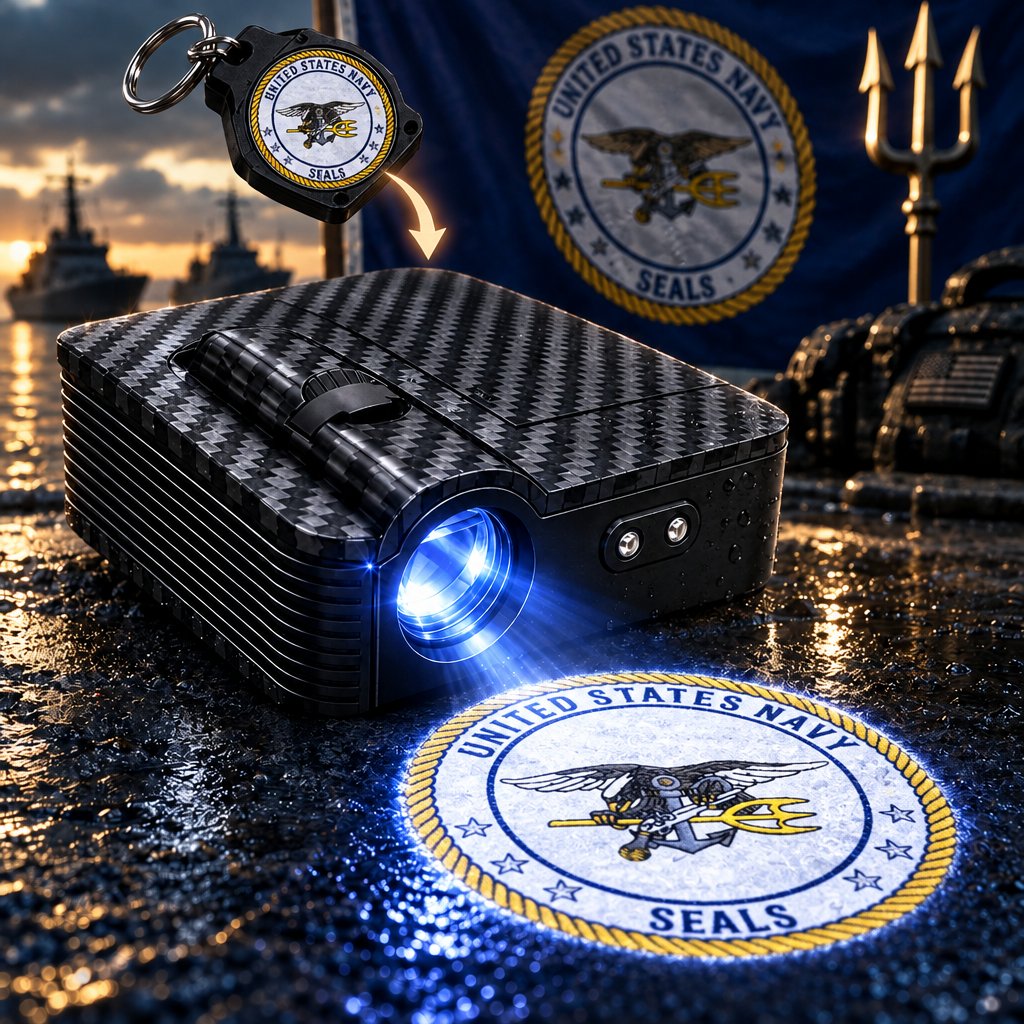 🔥LAUNCH SALE — 49% OFF⏰🎖️Custom Military Door Projector | HD Ground Logo Light ✨