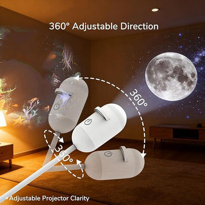 🌌 2-in-1 Galaxy Projector Night Light with 3 Projection Films