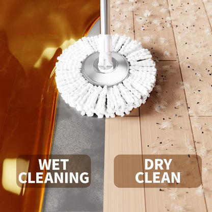 Spin Mop &amp; Bucket System with Detachable Scrub Brush