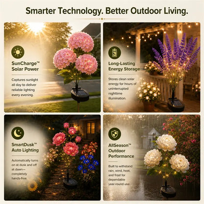 ✨Nature Inspired Floral Solar Garden Pathway Lighting