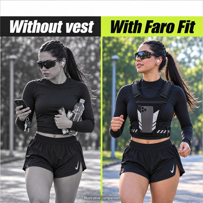 Hands-free reflective running vest