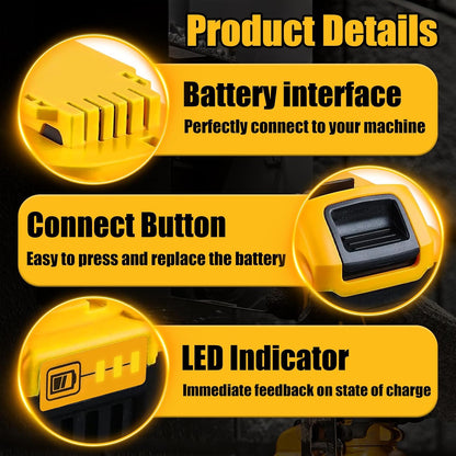 Replacement for Dewalt 20V Max Battery: Compatible with Dewalt Battery DCB208 DCB200 DCB206 DCB205 DCB204 DCB203 DCB180 Cordless Power Tools