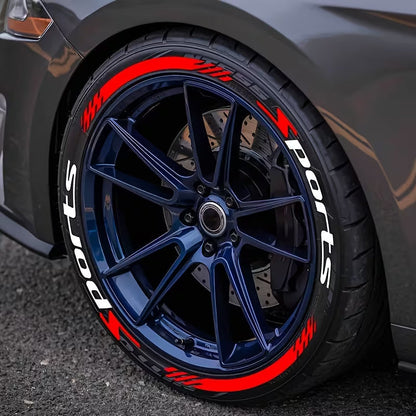 4Pcs 3D Car Tire Stickers – Waterproof Universal Wheel Decals | Motorcycle Auto Exterior Accessories