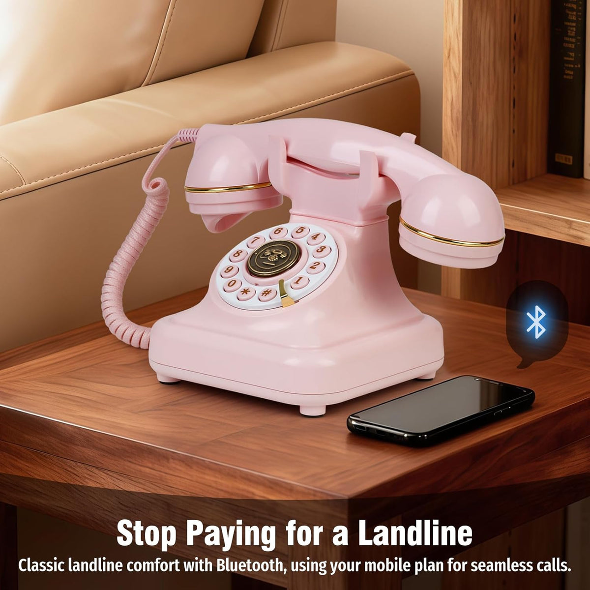 ☎️🌈Vintage Old Fashioned Telephone with Speakerphone & Volume Control📞