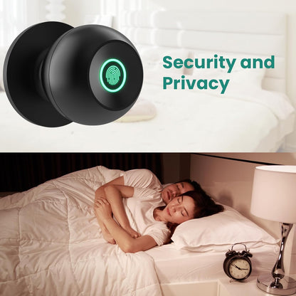 Fingerprint Smart Lock,Keyless Entry Door Lock,Count Smart Door Knob with APP
