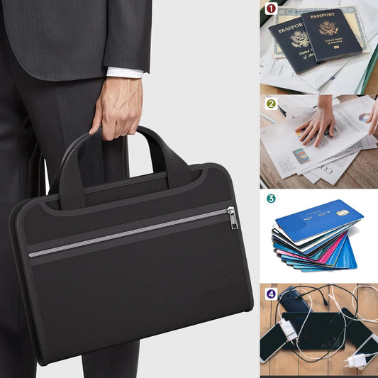 🔥 Fire-Resistant Document Organizer – Waterproof Accordion File Folder 💼