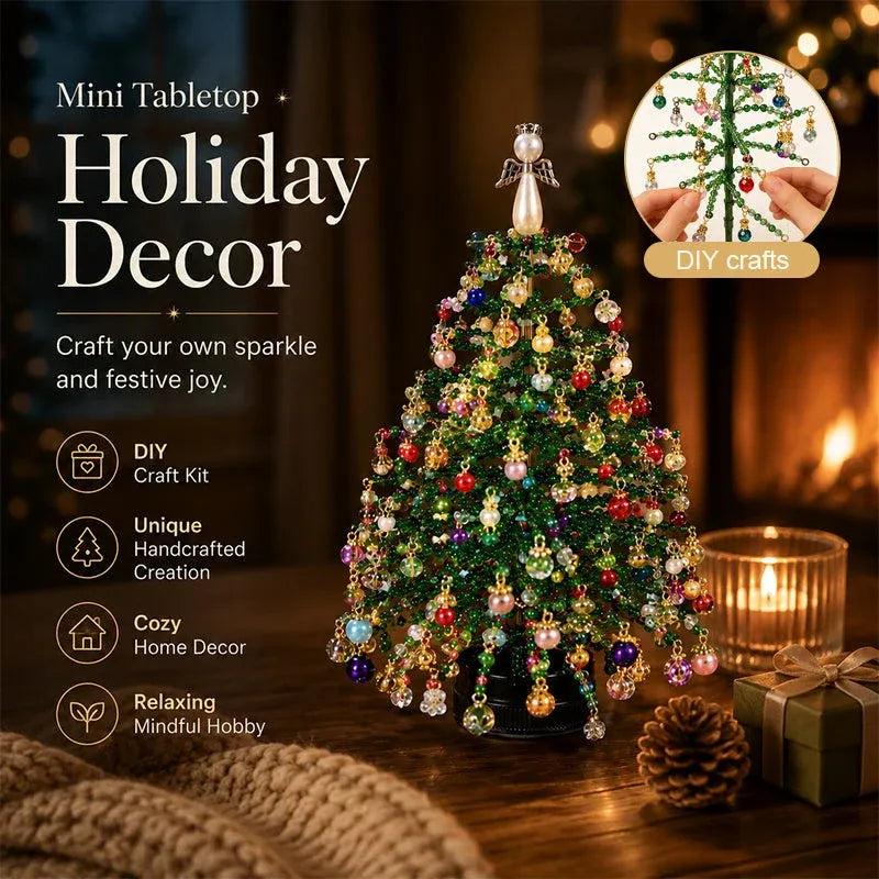 🤶🏼🎅DIY Beaded Christmas Tree Kit – 🎄Create Your Own Sparkling Holiday Decoration