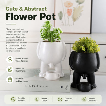 🔥2026 Funny Shaped Planter Pot - Unique Body Shaped Plant Pot with Novelty Peeing Design for Indoor Plants🌱